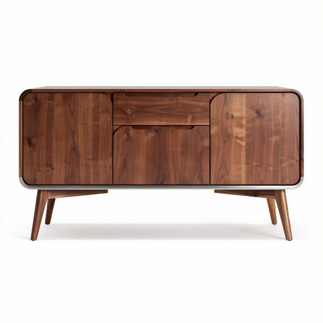 Mueble de salón moderno de madera de nogal con dimensiones 120 x 50 x 75cm